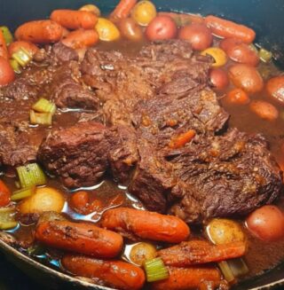 Homestyle Pot Roast with Baby Potatoes, Carrots and Celery