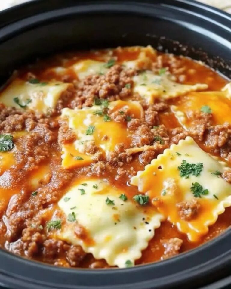 Crockpot Ravioli Lasagna
