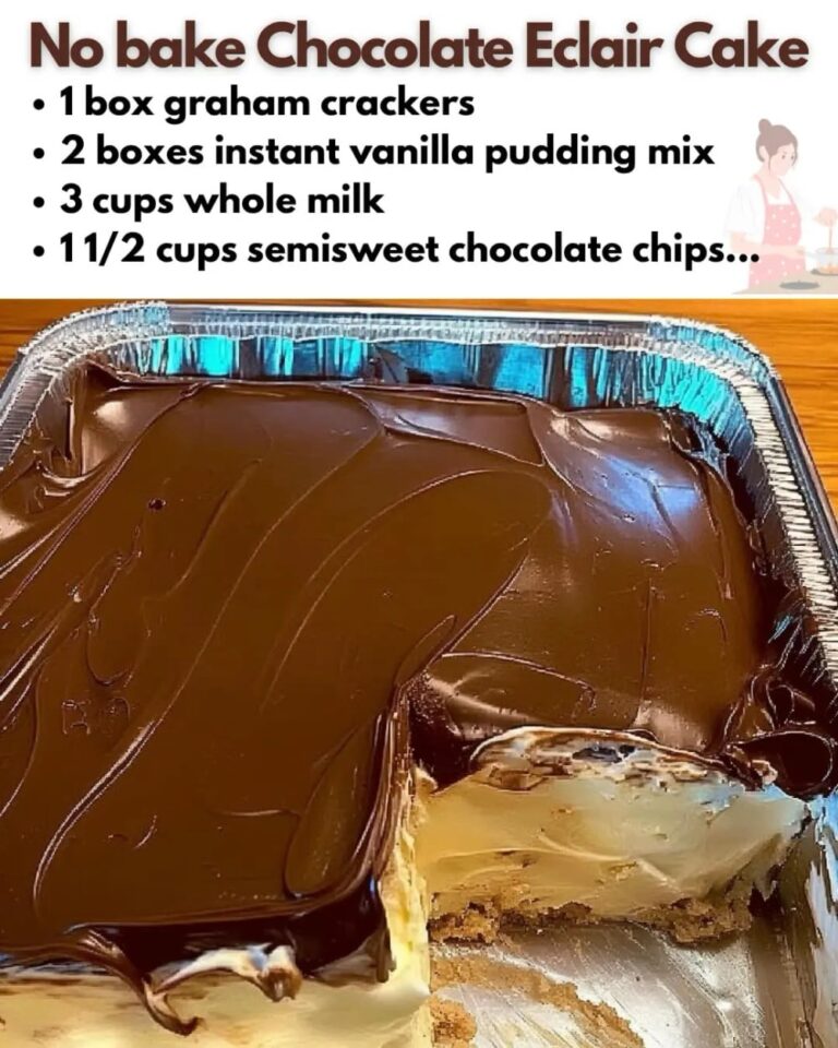 No bake Chocolate Eclair Cake Recipe