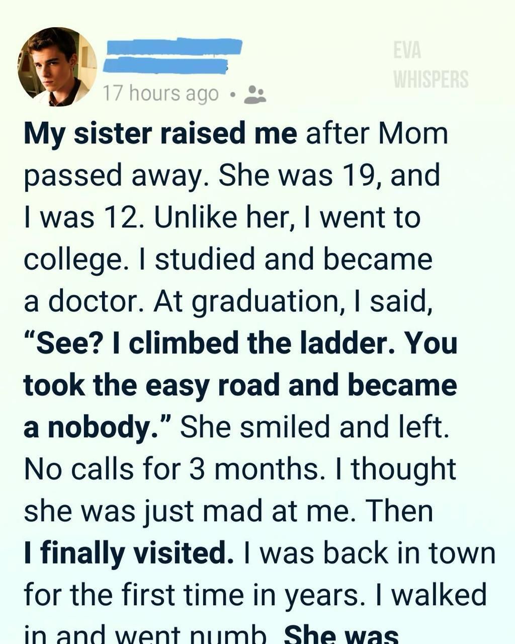 My Sister Raised Me After Our Mother Died. I Called Her a Nobody. Then I Learned the Truth That Changed Everything