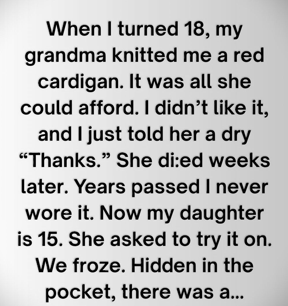 The Red Cardigan That Waited Fifteen Years: A Grandmother’s Love Woven in Every Stitch