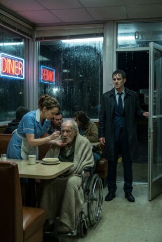 A Billionaire Stopped at a Broken Diner and Saw a Waitress Feeding a Disabled Old Man — What He Learned That Night Changed Everything He Thought He Knew About Power