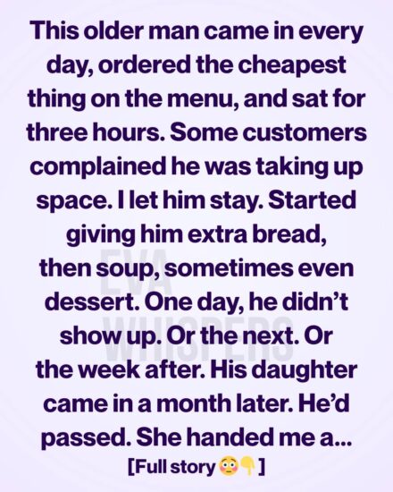 An Old Man Ordered the Cheapest Meal Every Day—and Left Me Something I’ll Carry Forever