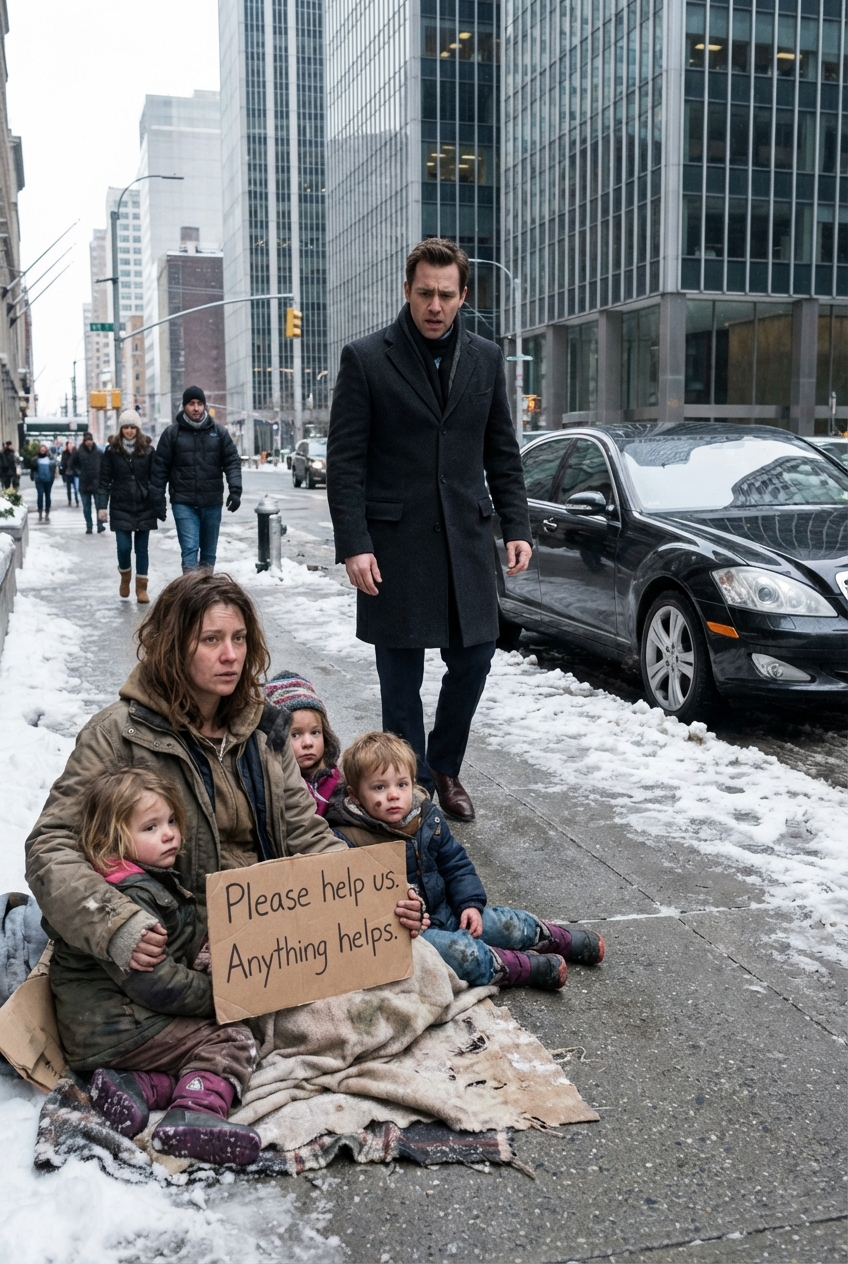 A Millionaire Saw His Ex Begging on the Streets with Three Kids Who Looked Just Like Him… What Happened Next Will Break Your Heart
