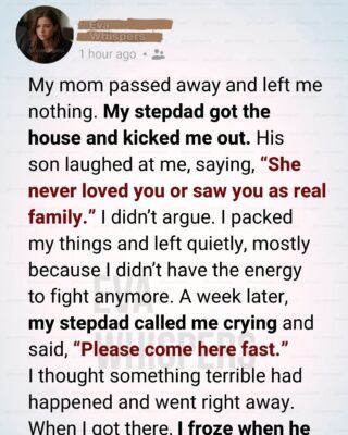 They Kicked Me Out After My Mom Died… A Week Later, the Truth Was Found