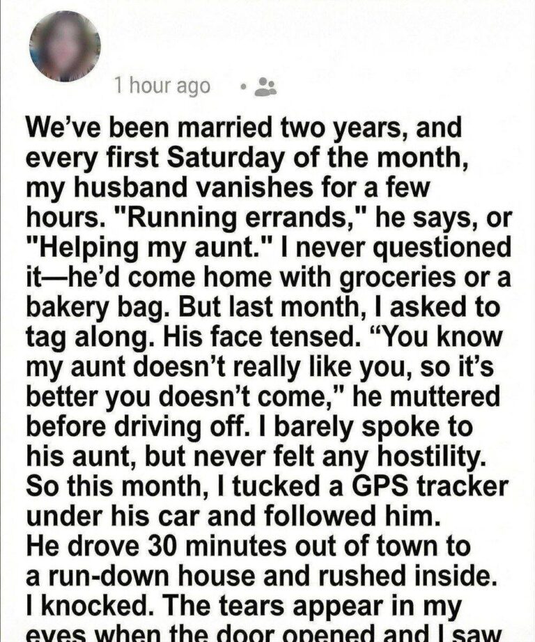 For the first two years of our marriage, there was a quiet, steady rhythm I never questioned. On the first Saturday of ever