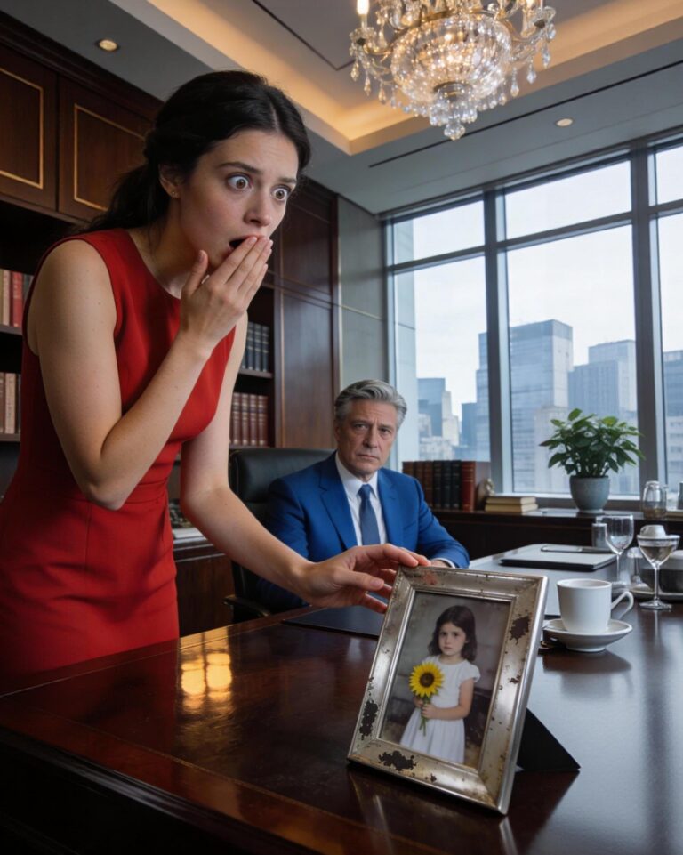 She saw her childhood photo on her billionaire boss’s desk… then he whispered the truth that changed EVERYTHING!