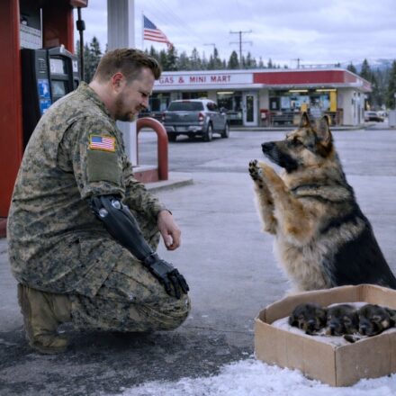 A Retired Navy SEAL Stopped for a Stray German Shepherd on an Icy Highway, Then a Powerful Man Came to Claim Her