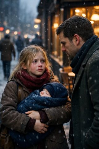 A homeless girl begged a millionaire, “Please, I’ll pay you back when I grow up, just one box of milk for my baby brother
