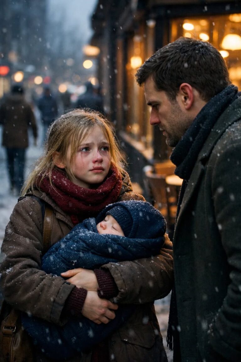 A homeless girl begged a millionaire, “Please, I’ll pay you back when I grow up, just one box of milk for my baby brother
