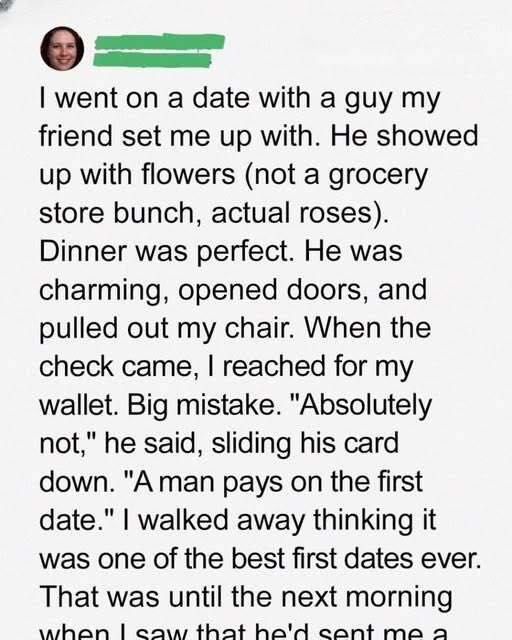 My Date Paid for Dinner, But What Happened Next Left Me