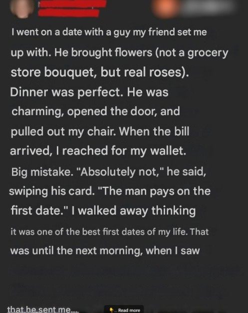 My partner insisted on paying the bill – I regret letting him do that