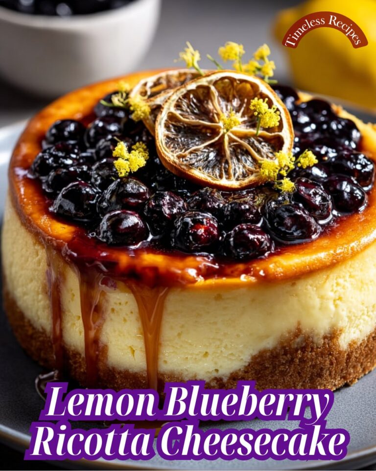 Lemon Blueberry Ricotta Cheesecake
