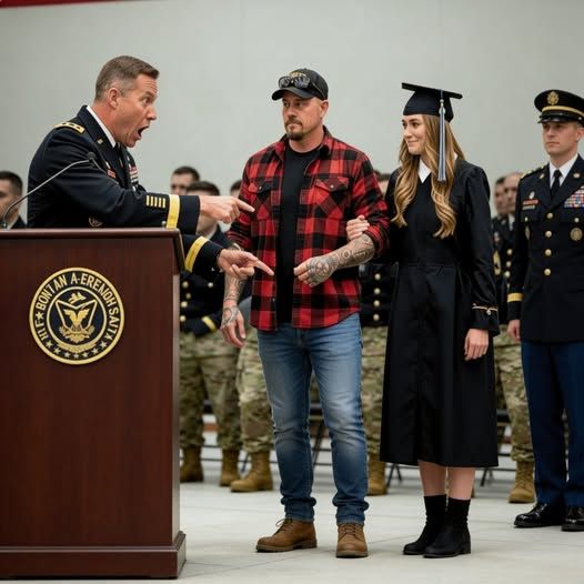 The Trucker Thought He Did Just Watch Her Graduate, Then the General Froze at His Tattoo