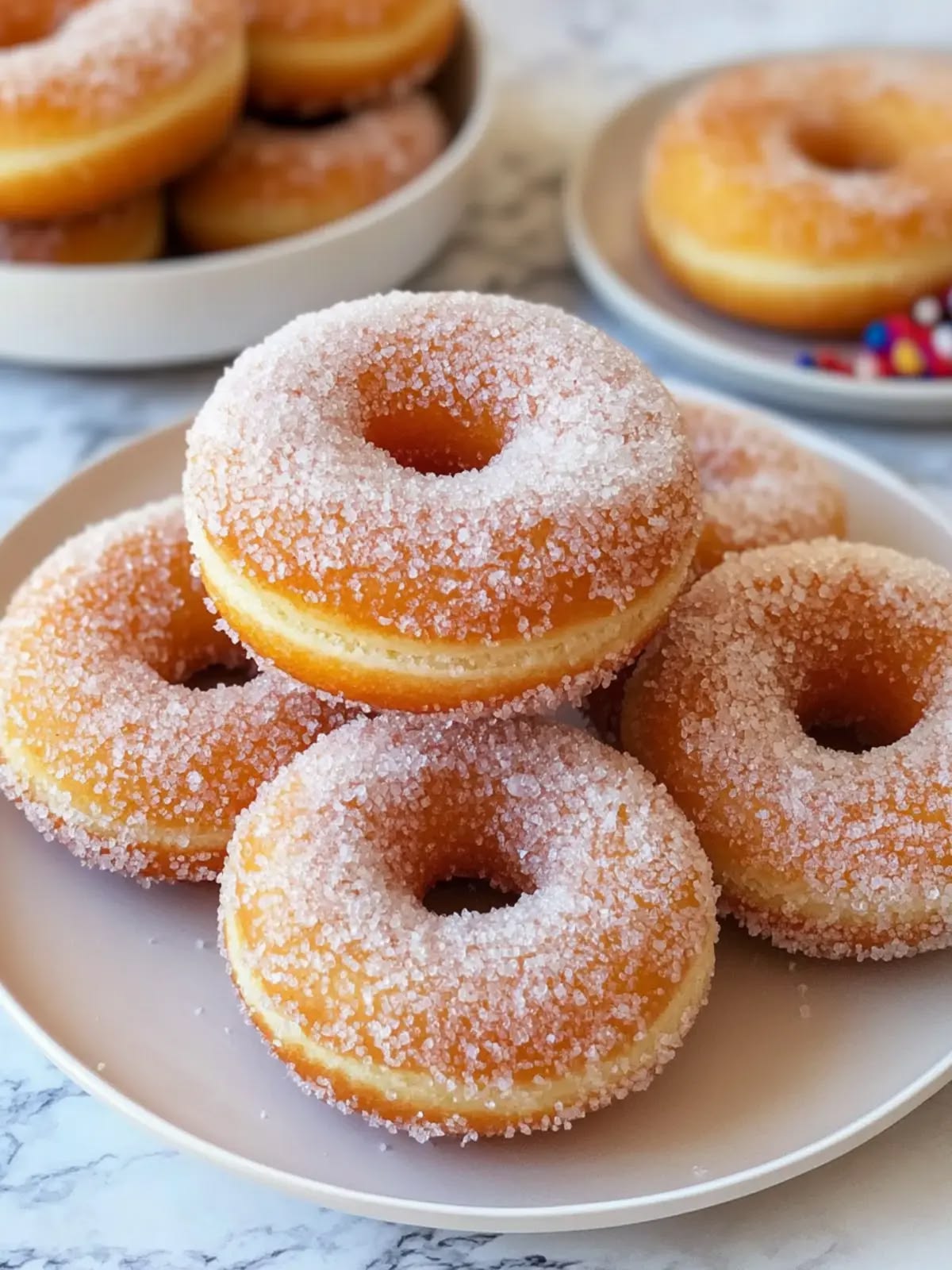 Crispy Sugar Donuts with Soft Buttermilk Center