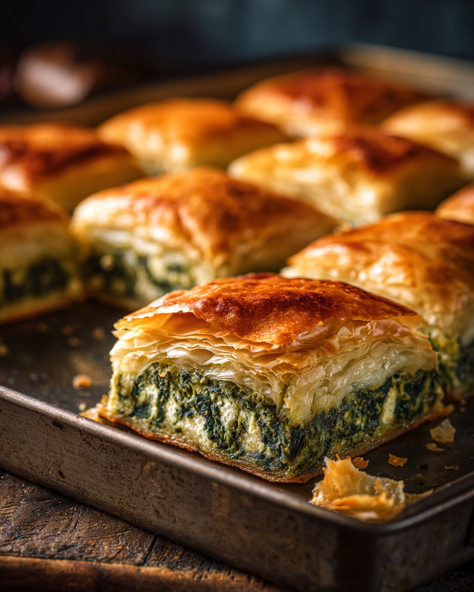 Golden Puff Pastry Spinach & Feta Pie