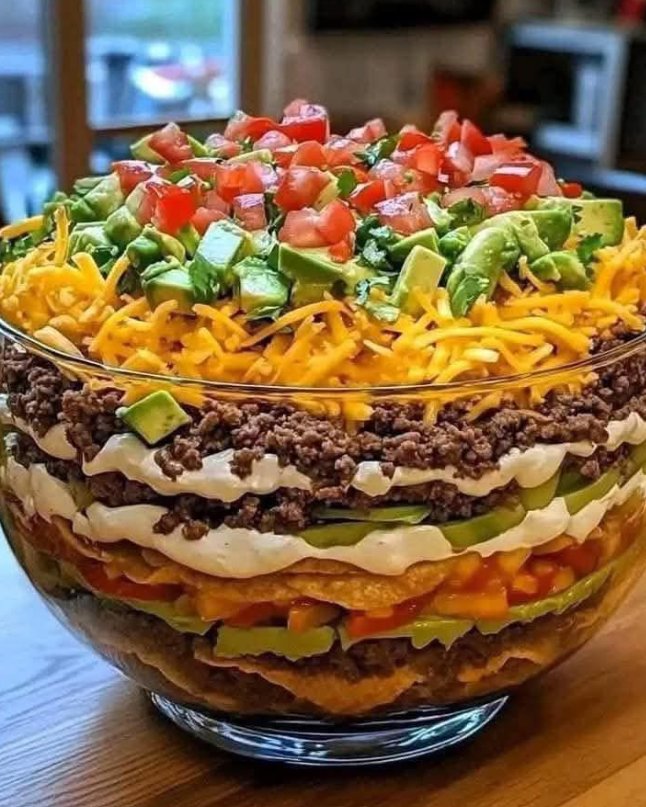 🌮 Seven-Layer Taco Salad ❤️