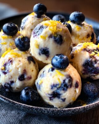 No-Bake Blueberry Citrus Protein Bliss Balls