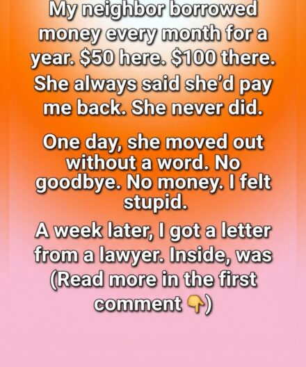 “For months, my neighbor kept borrowing money. What I discovered later rewrote everything I thought I knew.”