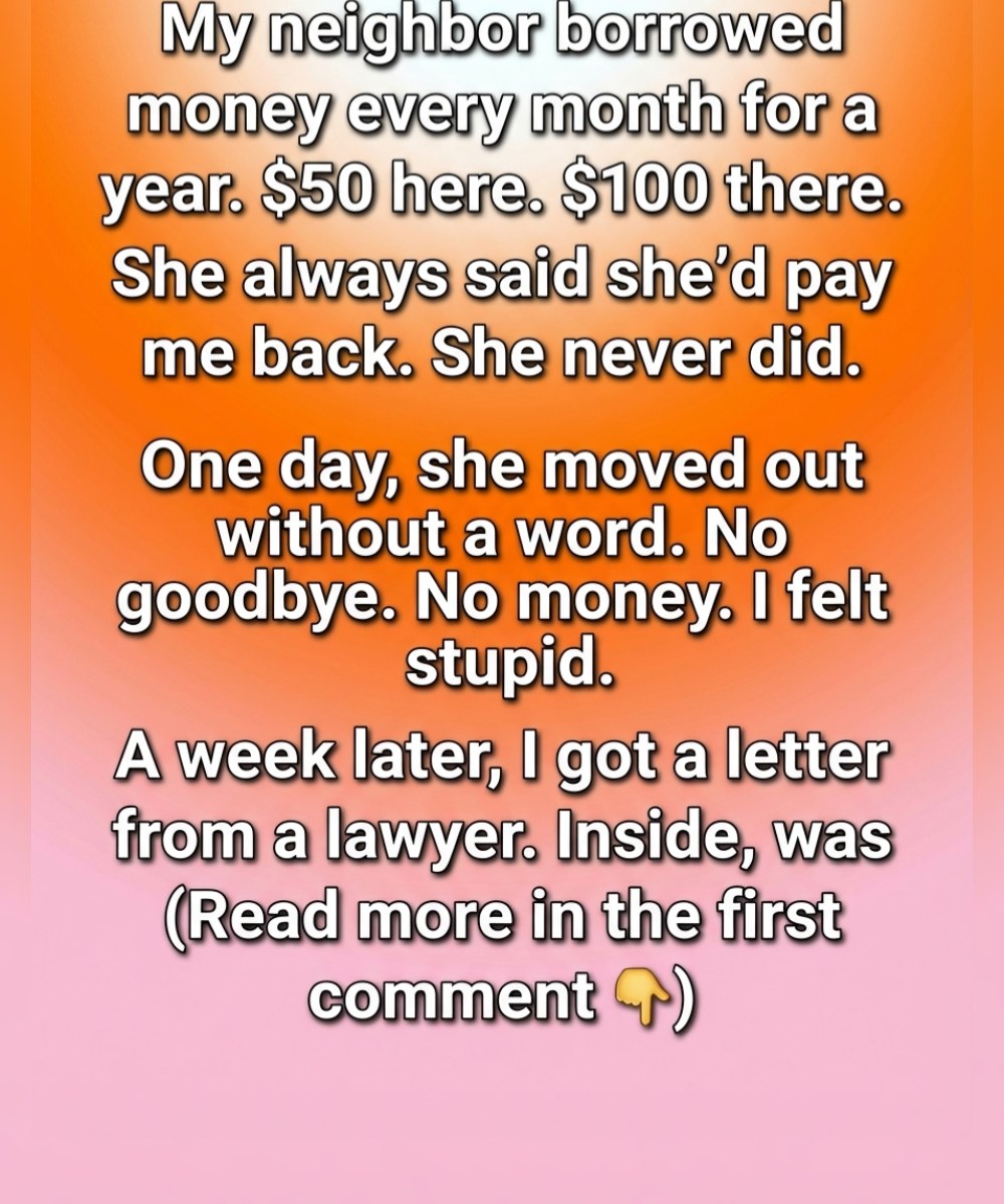 “For months, my neighbor kept borrowing money. What I discovered later rewrote everything I thought I knew.”