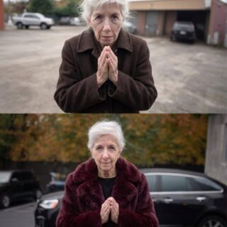 An elderly woman without a home asked me for a ride to church — three days later, she showed up at my door wearing a luxurious Gucci coat. As a single mom striving to make ends meet, I had to take my…