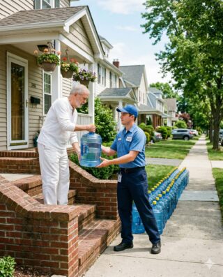 A 75-year-old man ordered 14 large water jugs every day. The delivery man began to grow suspicious and called the police. When the door opened, everyone was left speechless.