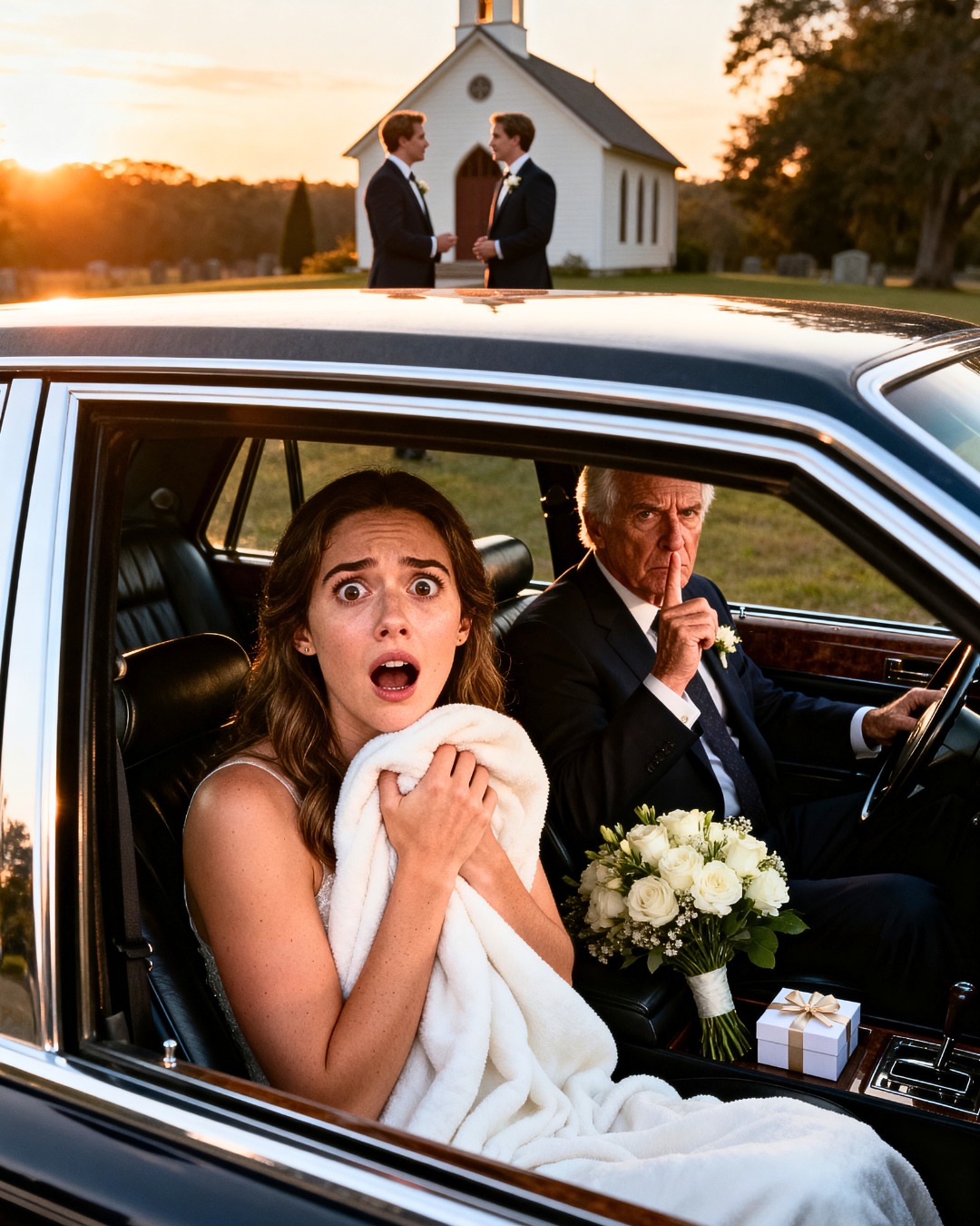 The morning before my sister wedding, our driver suddenly quietly said, “Lie down on the back seat and cover yourself with a blanket. You need to hear this.” I refused, but he insisted, “Trust me.” Half an hour later, I heard takeo…
