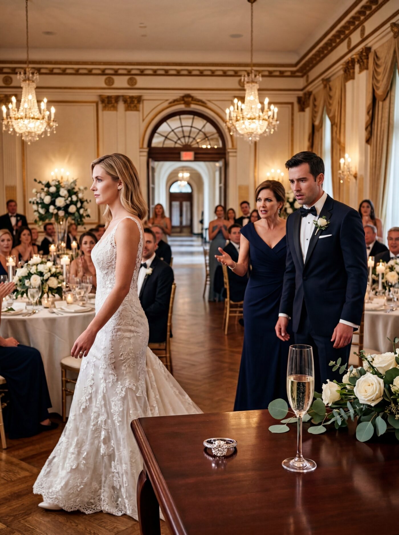 At Our Wedding Reception My Husband Leaned Over And Said “My Mother Will Move Into Your Apartment Now.” Minutes Later I Picked Up The Microphone And Said Something That Froze The Entire Ballroom