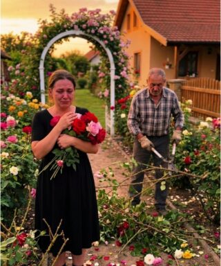 Her husband cut down all the roses she had grown for 20 years