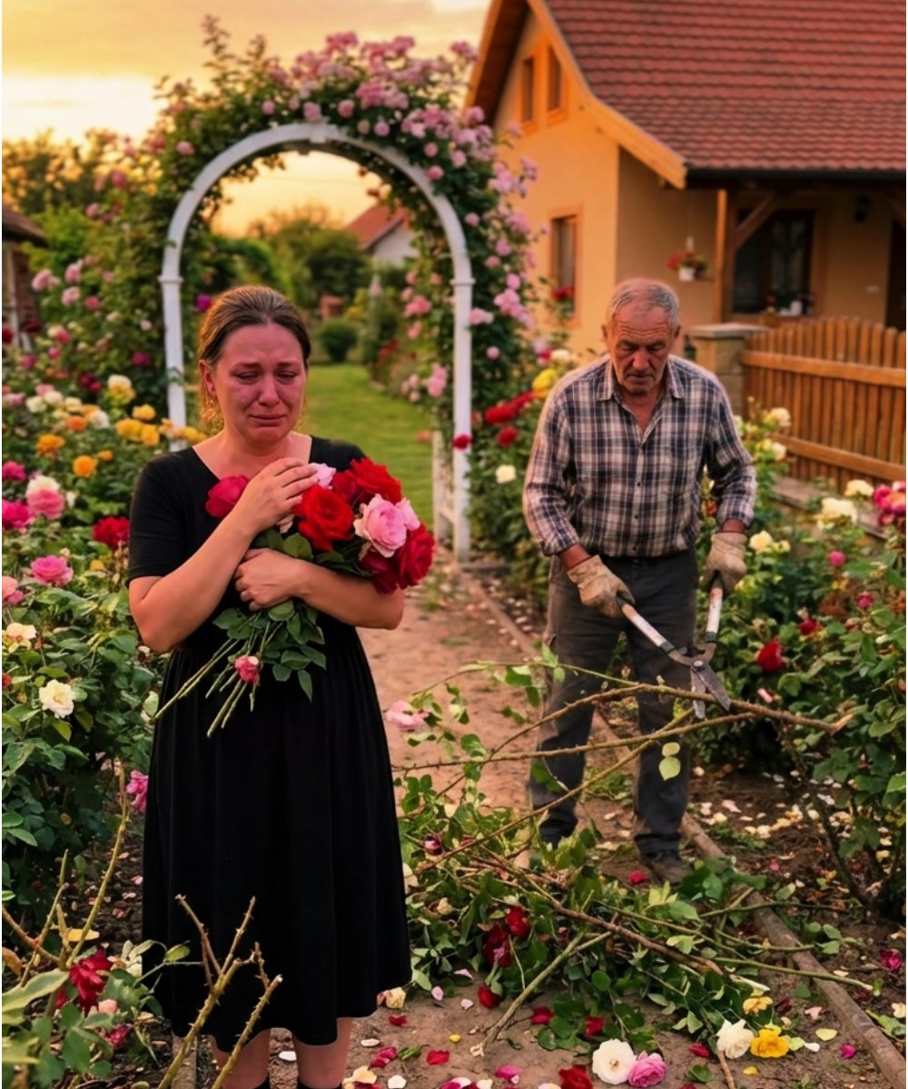 Her husband cut down all the roses she had grown for 20 years