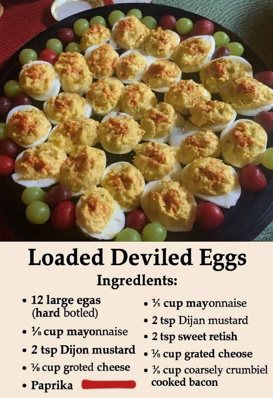 Loaded deviled eggs