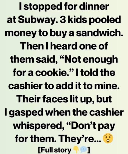 I walked into Subway thinking it was just a simple favor—but then the cashier leaned over and whispered something that changed everything.