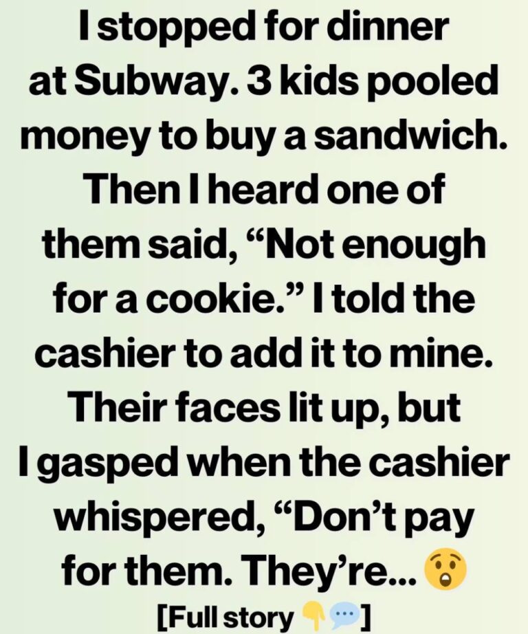 I walked into Subway thinking it was just a simple favor—but then the cashier leaned over and whispered something that changed everything.