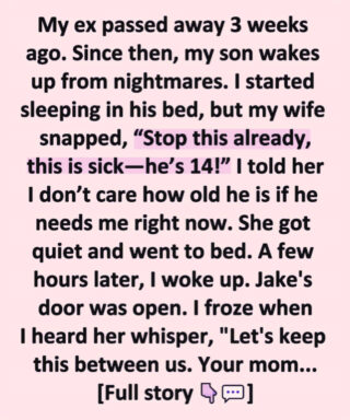 After his mother passed away, my son couldn’t sleep at night—until one evening I overheard what my wife quietly whispered to him.