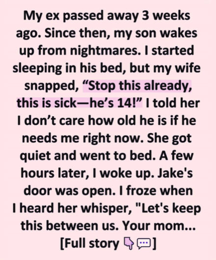 After his mother passed away, my son couldn’t sleep at night—until one evening I overheard what my wife quietly whispered to him.