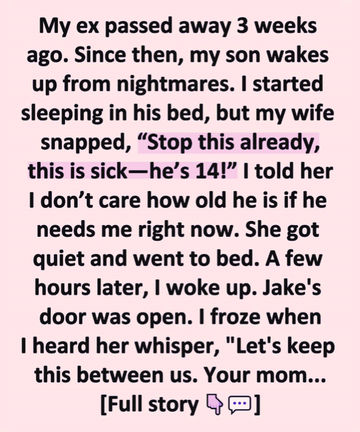 After his mother passed away, my son couldn’t sleep at night—until one evening I overheard what my wife quietly whispered to him.