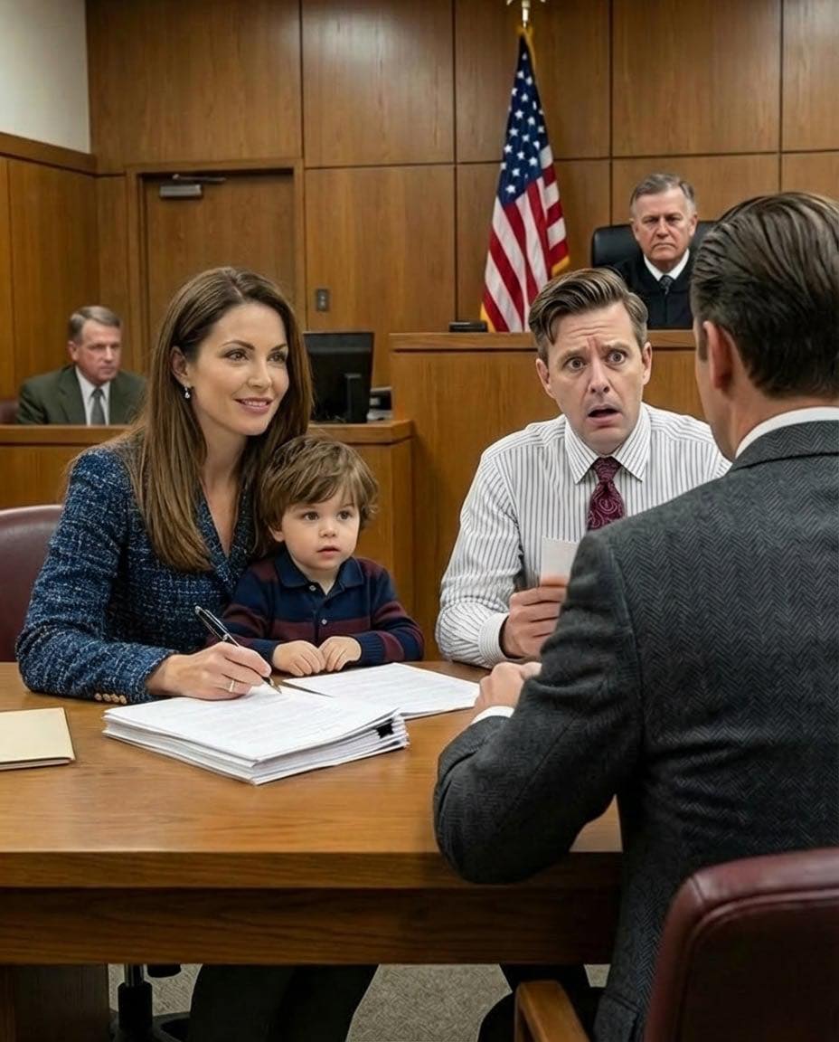 My husband stood in our kitchen and said, “I want the house, the cars, the savings—everything but our son.” My lawyer begged me to fight, but I looked her in the eye and whispered, “Give him all of it.” Everyone thought I had lost my mind. At the final hearing, my ex smiled as I signed everything away… until his own attorney went white. That was the moment he realized I hadn’t lost anything at all.