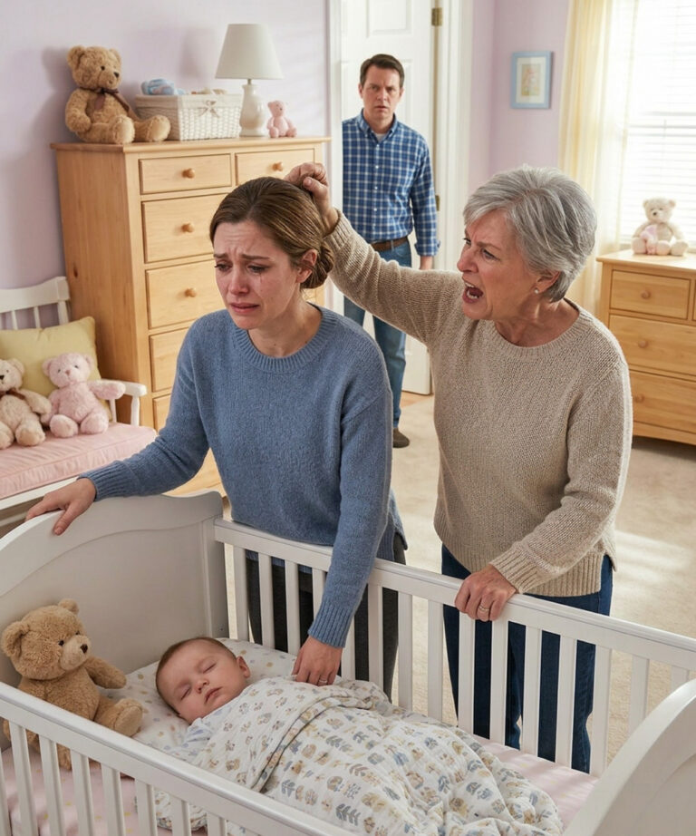 I set up the camera to keep an eye on my baby during his naps—but what I heard first shattered me: my mother snarling, “You live off my son and still dare to say you’re tired?” Then, right beside Noah’s crib, she grabbed my wife by the hair.