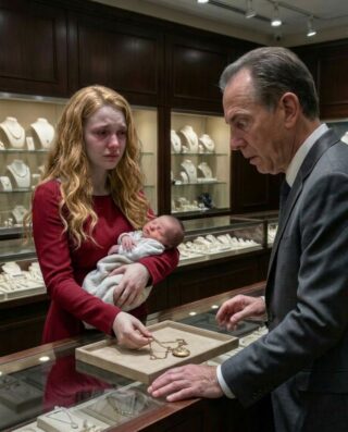 After giving birth, my husband kicked me and our newborn onto the street. Broke and desperate, I tried selling my lifelong necklace. The jeweler turned pale and whispered: “Your father has been searching for you for twenty years.”