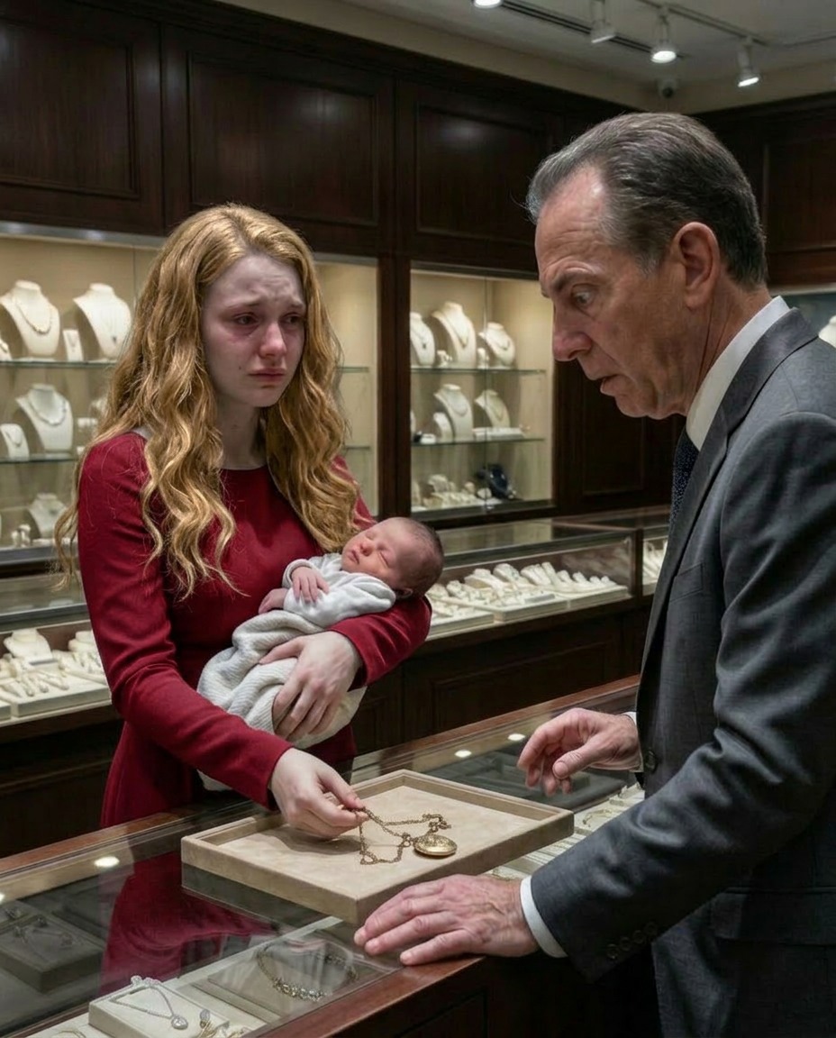 After giving birth, my husband kicked me and our newborn onto the street. Broke and desperate, I tried selling my lifelong necklace. The jeweler turned pale and whispered: “Your father has been searching for you for twenty years.”