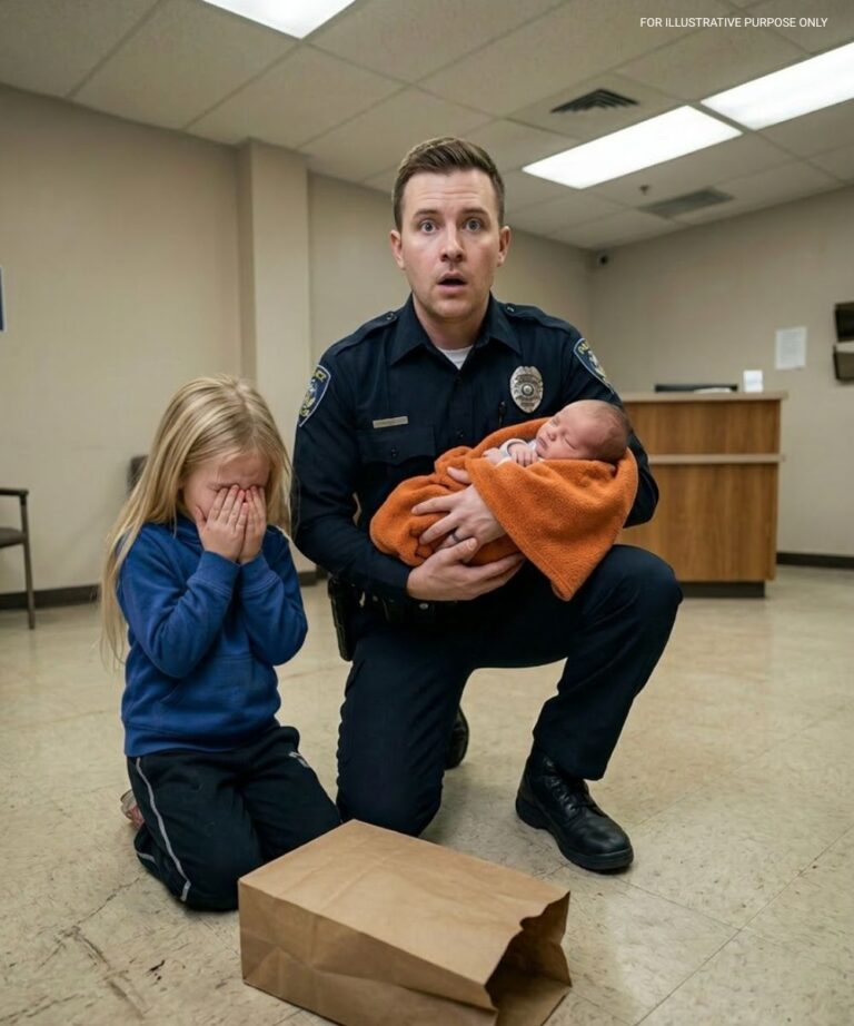 A Little Girl Walked Into a Police Station Holding a Paper Bag and Whispered, “Please Help… My Baby Brother Stopped Moving” — What Officers Discovered About Her Family Left Everyone Silent