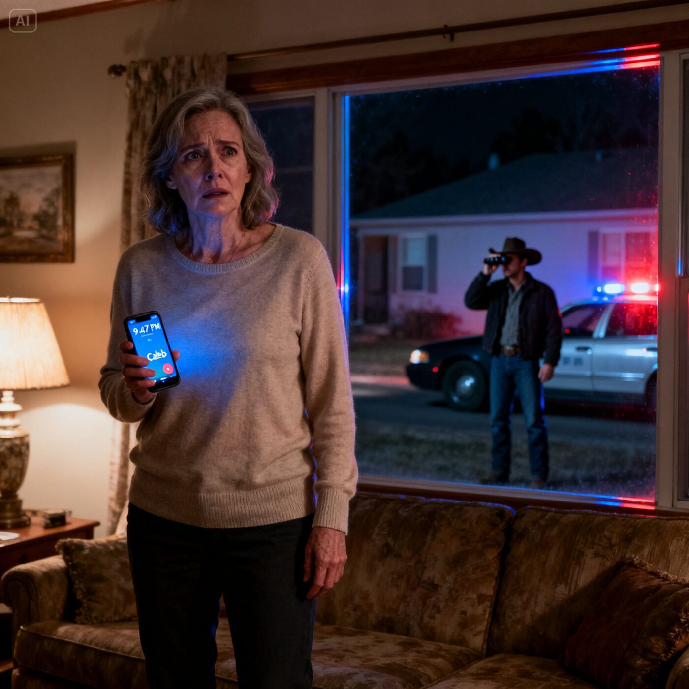 Every night at 9:47, my phone lit up. “Are you alone?” my son whispered. If I said yes, he vanished. If I said no, he demanded names. The night I lied, he hung up—too fast. Hours later, police lights flooded my street.