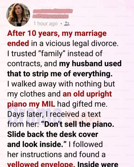 My Husband Stripped Me of Everything in Court—But the Piano His Mother Gave Me Held a Hidden Fortune