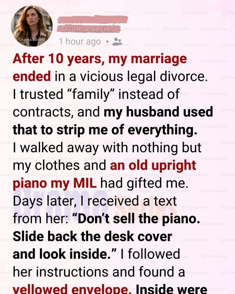 My Husband Stripped Me of Everything in Court—But the Piano His Mother Gave Me Held a Hidden Fortune