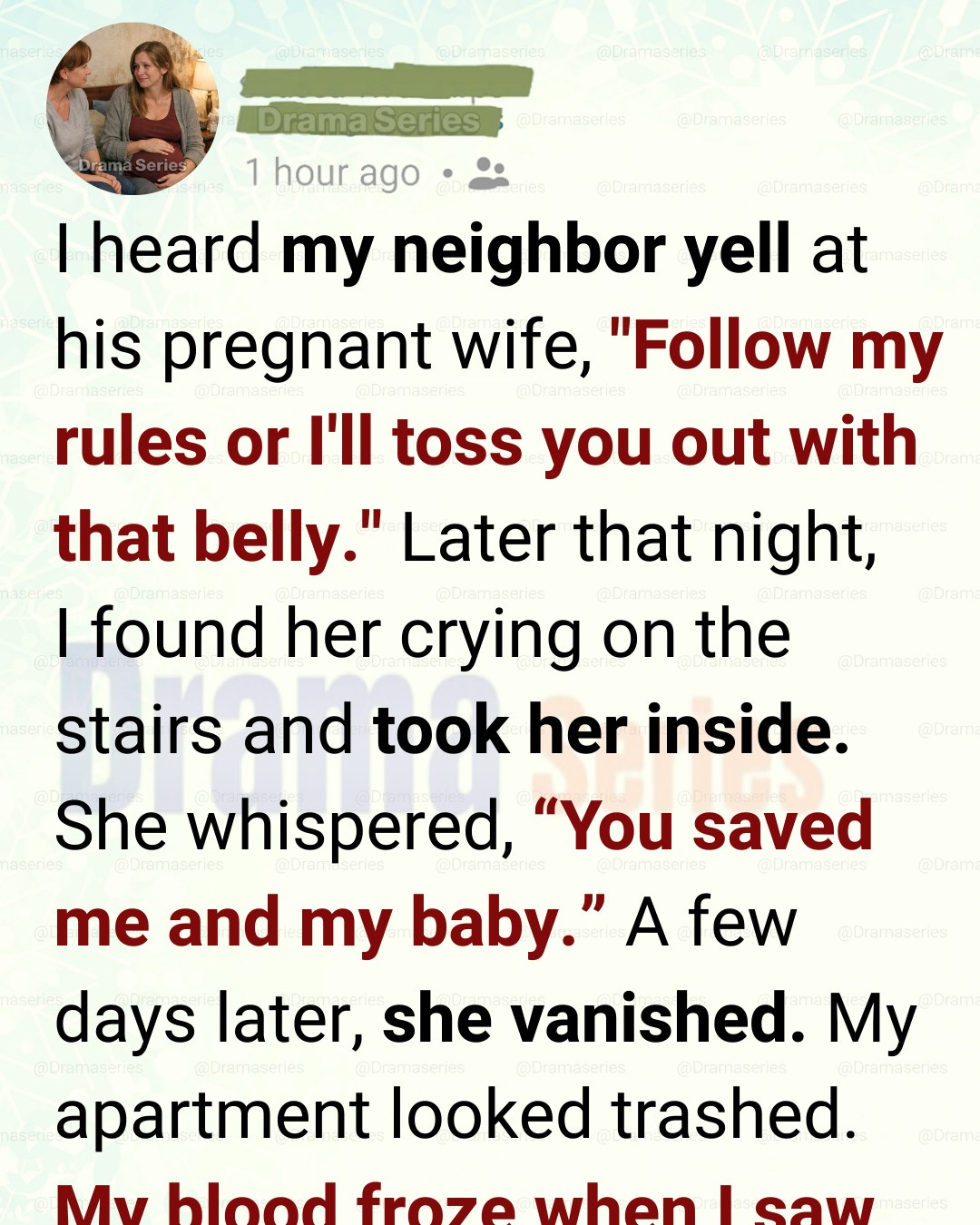 I Gave Shelter to My Neighbor’s Pregnant Wife—Days Later She Vanished and My Apartment Was Unrecognizable