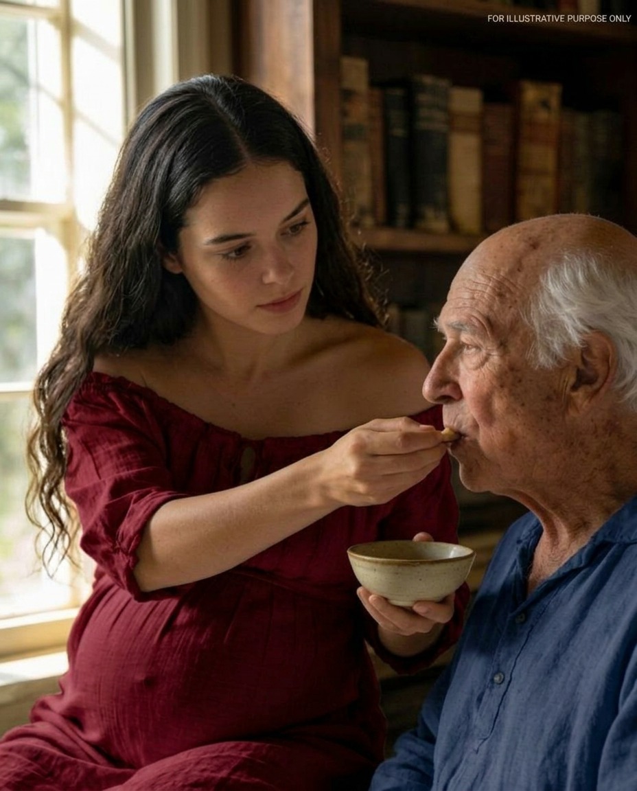 I married my 80-year-old neighbor to save his house… and then I got pregnant and his family came for bl00d