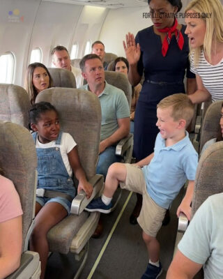A white boy kept jabbing and kicking the seat of a Black girl on the plane — when a flight attendant stepped in, his mother snapped, “He’s just a kid, the problem is that Black monkey.” The airline’s response left both mother and son regretting everything…