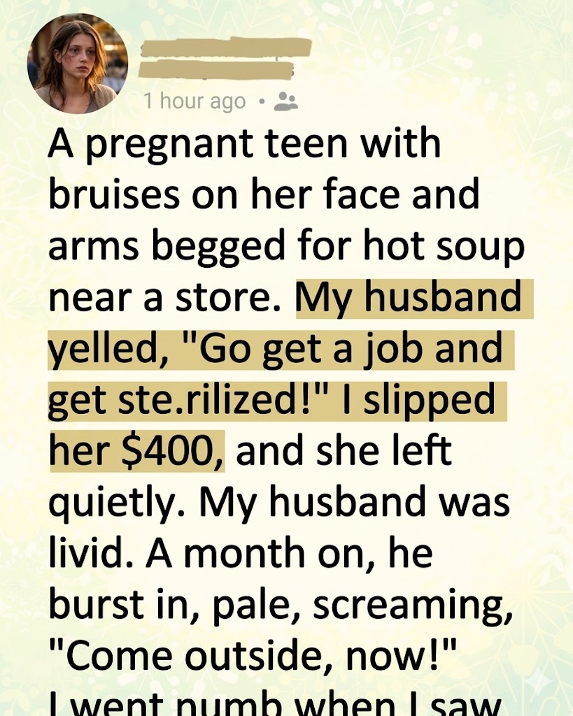 My Husband Mocked a Pregnant Teen Asking for Soup—What Happened Next Cost Him His Job