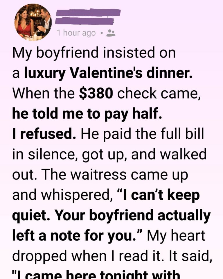 A Valentine’s Dinner That Changed Everything: When One “Test” Shattered Seven Years