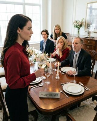 Mom laughed and said, “You’re not part of this family.” I raised my glass and replied, “Perfect. Then don’t ask for money.” Her face fell. Dad looked stunned.